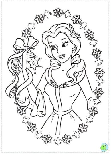Disney Princess Christmas Coloring Pages - Part 2